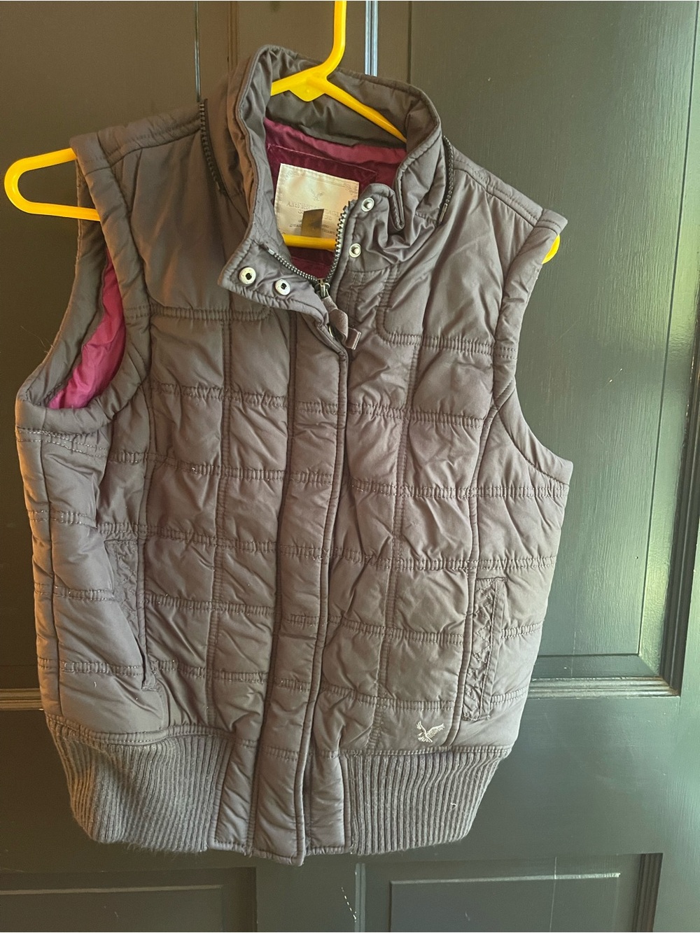 Women’s Slate Blue American Eagle quilted vest